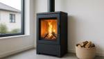 Poêle à bois contemporain avec flammes à Francheville 69340