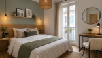 Chambre rénovée dans un appartement ancien à La Ciotat