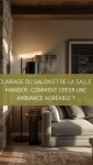 Salon lumineux avec éclairage chaleureux dans une maison rénovée