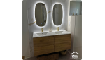 Salle de bain moderne avec led 