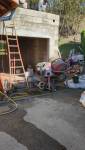 Début des travaux de maçonnerie pour le futur garage