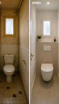Rénovation complète WC appartement ancien Marseille avant après