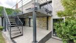 Escalier acier pour accès à terrasse sur pilotis