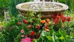 fontaine de jardin centrale en pierre