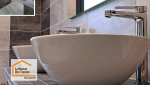 Une salle de bain qui associe baignoire et douche à l’italienne pour offrir confort, praticité et design dans une rénovation réalisée près de Marmande.