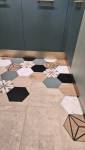 Carreaux hexagonaux enchevêtrés dans le carrelage 80x80