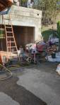 Début des travaux de maçonnerie pour le futur garage