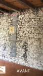 Chantier ouverture d'un mur porteur à Jarnac (16200) mur en moellons