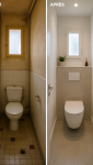 Rénovation complète WC appartement ancien Marseille avant après
