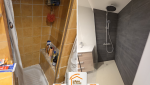 travaux salle de bains Albertville Moûtiers, rénovation intérieure montagne, salle de bains sur mesure, courtier en travaux salle de bains, rénovation maison Saint-Paul-sur-Isère
