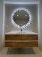 Création de salle de bain avec pose de meuble vasque suspendu et miroir LED - Nantes 44000