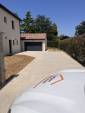 Création d'une allée de garage en béton lavé - Chabeuil 26120