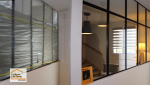 Salle à manger modernisée dans le cadre d’une rénovation complète de maison à Marmande avec mobilier élégant et espace lumineux.