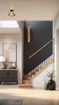 Escalier design avec garde-corps métal à Francheville 69340