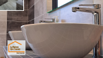Une salle de bain qui associe baignoire et douche à l’italienne pour offrir confort, praticité et design dans une rénovation réalisée près de Marmande.