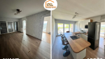 optimisation appartement Annemasse, gagner une chambre supplémentaire, rénovation logement familial, cuisine ouverte moderne, réagencement appartement Haute-Savoie