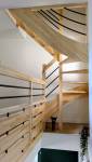 l'escalier s'intègre très bien et ne prend pas de place