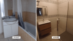 Rénovation avant après salle de bain