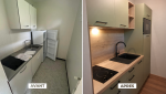 Rénovation appartement - cuisine avant:après