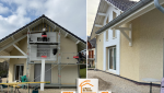 La Maison des Travaux Moûtiers, rénovation façade Moûtiers, bardage PVC Moûtiers, rénovation extérieure Moûtiers, bardage maison Moûtiers