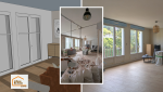 Transformation d’une maison dans le Finistère Sud avec ouverture de la cuisine sur le salon. Une rénovation intérieure qui améliore la luminosité, la circulation et le confort quotidien.