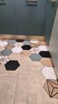 Carreaux hexagonaux enchevêtrés dans le carrelage 80x80