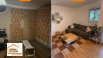     Avant / après d’une rénovation complète de salon à Aix-en-Provence : détapissage, reprise des murs, modernisation des espaces et transformation d’un intérieur ancien en pièce de vie chaleureuse et lumineuse grâce à l’accompagnement de Laurent Nemer.