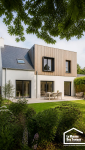 Surélévation contemporaine en ossature bois sur une maison existante