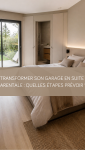 Aménagement d'un ancien garage en chambre confortable et contemporaine