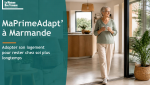 Cuisine accessible à Marmande avec plan de travail adapté et circulation pensée pour préserver l’autonomie des personnes à mobilité réduite.