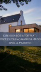 Extension contemporaine en bois à toit plat à Sarzeau