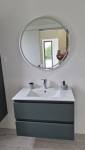 Meuble vasque et miroir rond
