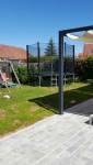 Terrasse en pavés grès