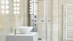Douche avec porte vitrée