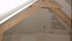 Pendant les travaux d'isolation pose plaque de platre