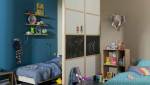 Cabourg - Cloison légère et décoration différenciée afin de créer deux espaces dans une chambre pour deux enfants