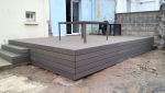 Création d'une terrasse en bois composite