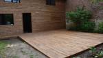 Terrasse en bois terminée