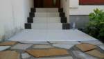 Dallage extérieur pavillon assorti mur de parement intérieur - Othis - 77280 -
