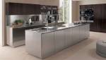 Plan de travail et crédence assortie en inox