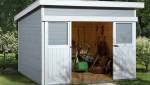 Abri de jardin PVC à toit plat