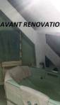 Salle de Bain sous toiture avant travaux 