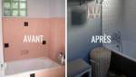 Rénover une résidence secondaire, salle de bain avant / après - Nantes 44