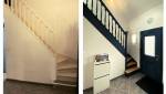 L'escalier avant et après les travaux 