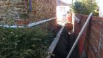 Terrassement d'un agrandissement de maison à Vaires sur marne