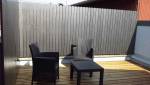 Terrasse bois et lame en acier thermolaqué à Bartenheim