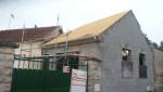 Travaux d'extension de la maison en cours