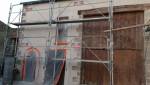 Façade pendant les travaux