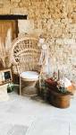 Fauteuil Emmanuelle naturel dans une esprit rustique