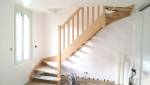 Pose escalier Double quart tournant